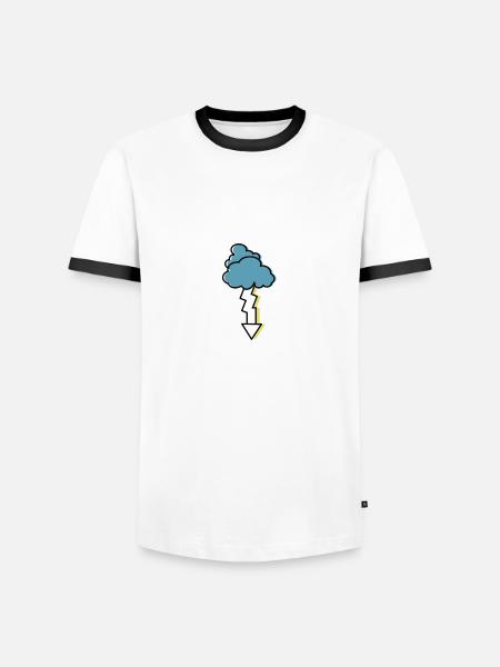 thunderstorm - Men's Ringer Shirt - white/black