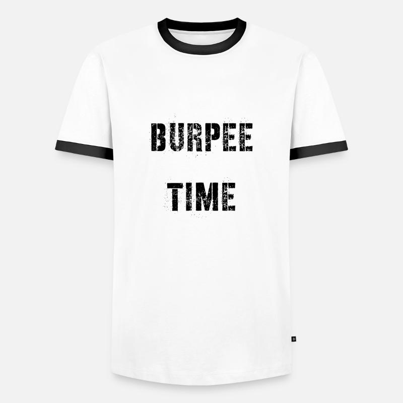 Burpee time - Men's Ringer Shirt - white/black