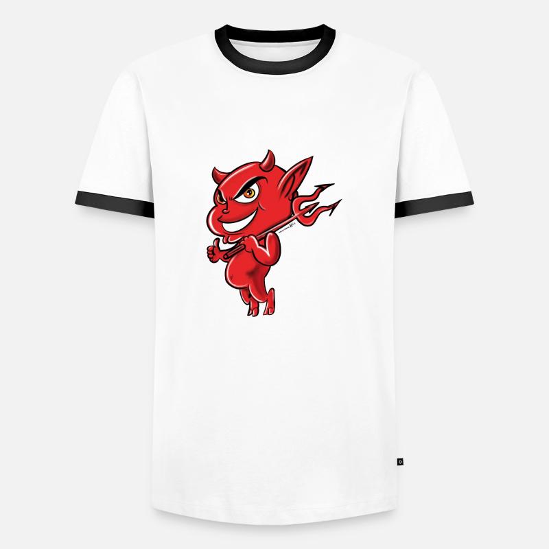 Devil 2 - Men's Ringer Shirt - white/black