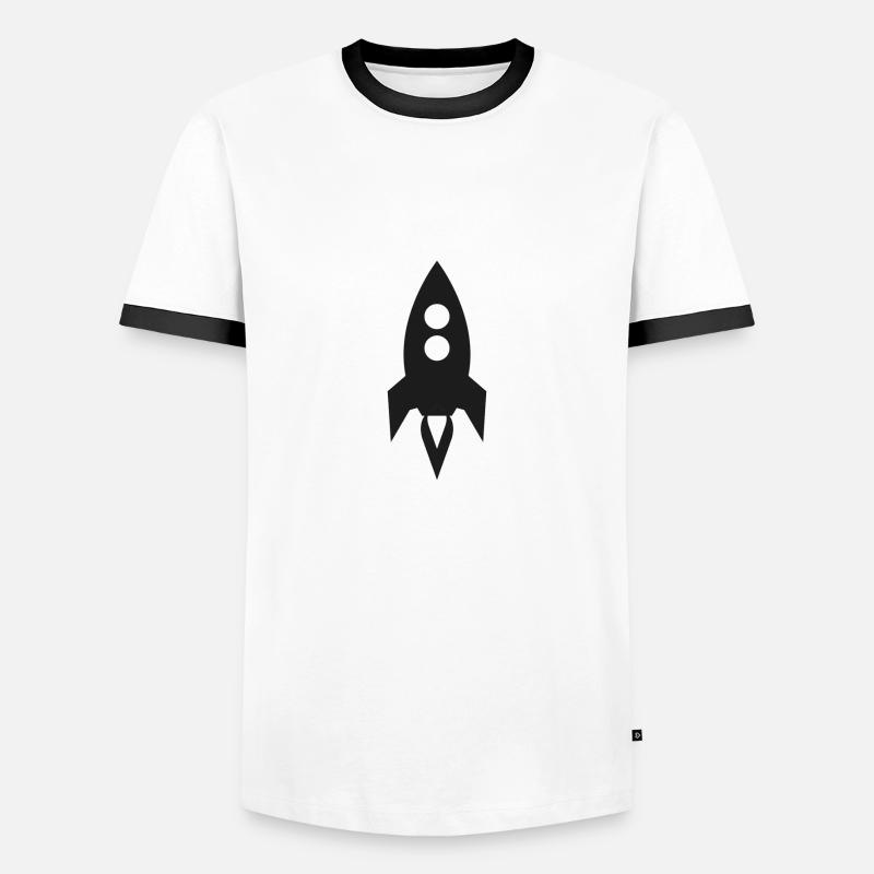 rocket - Men's Ringer Shirt - white/black