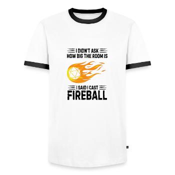 Fireball Geschenk Nerd Spruch Witz - Männer Kontrast-T-Shirt - Weiß/Schwarz - Vorne - AI Model Female 172 light (172cm) & AI Model Male 178 dark (178cm)