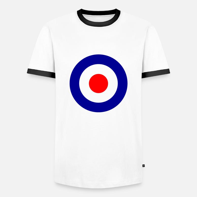 MOD LOGO - Men's Ringer Shirt - white/black