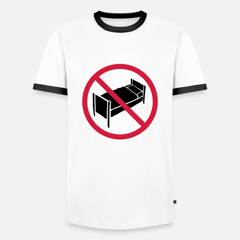 No bed zone - Men's Ringer Shirt - white/black