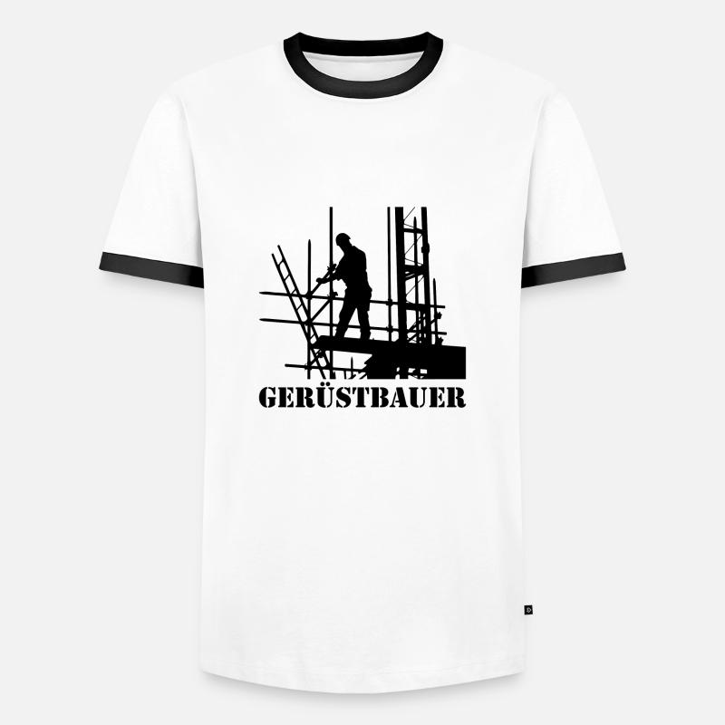 Gerüstbauer Arbeit Geschenk Gerüster Beruf - Männer Kontrast-T-Shirt - Weiß/Schwarz