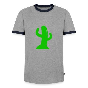 cactus - T-shirt contrasté Homme - gris/marine  - Devant - AI Model Female 172 light (172cm) & AI Model Male 178 light (178cm)
