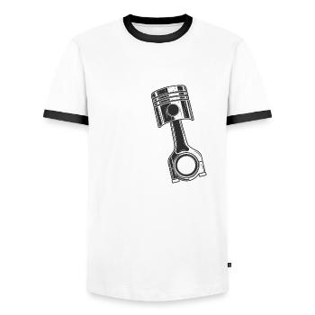 Racing Racing Drag Race Racers - Men's Ringer Shirt - white/black - Front - AI Model Female 172 light (172cm) & AI Model Male 178 dark (178cm)