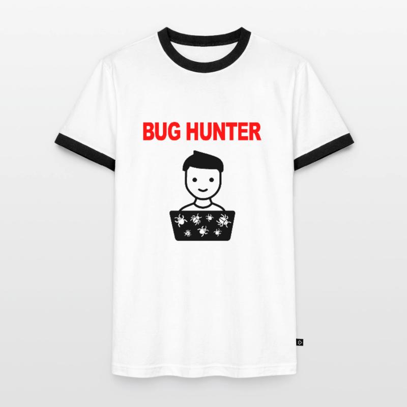 Bug Hunter, Logiciel Testing, Programmeur, IT, Bugs T-shirt contrasté Homme