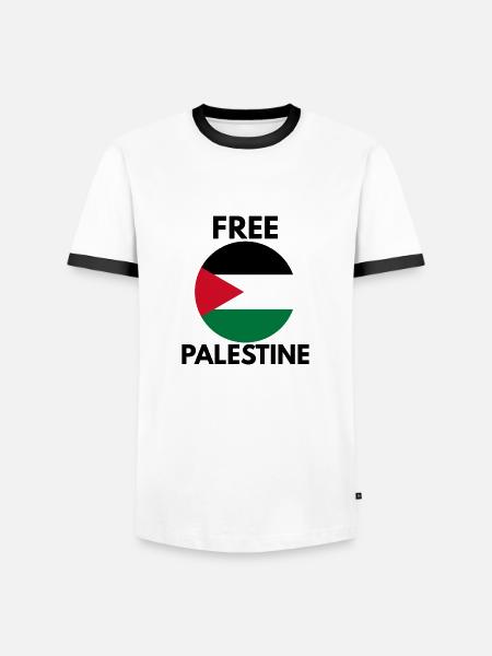 Libérer la Palestine - T-shirt contrasté Homme - blanc/noir