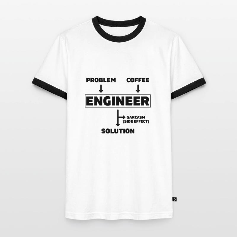 Problem Coffee Engineer Engineer Mechanical Engineering Men's Ringer Shirt