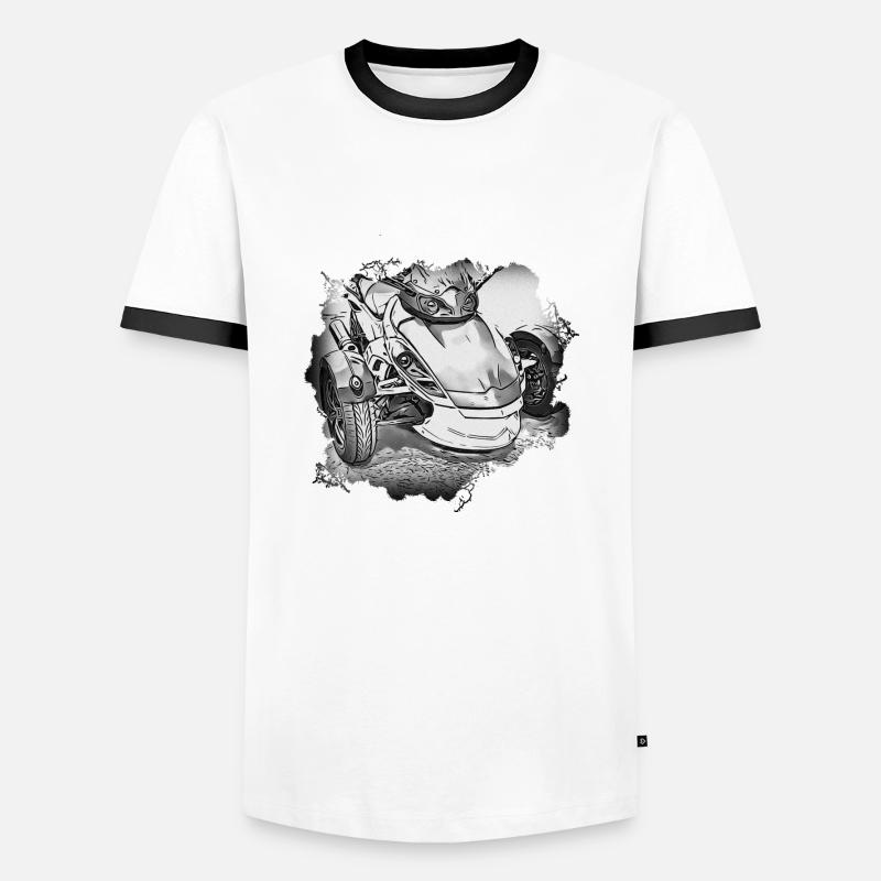 Spyder RT - Männer Kontrast-T-Shirt - Weiß/Schwarz