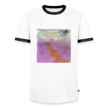 Grass Meadow - Men's Ringer Shirt - white/black - Front - AI Model Female 172 light (172cm) & AI Model Male 178 dark (178cm)