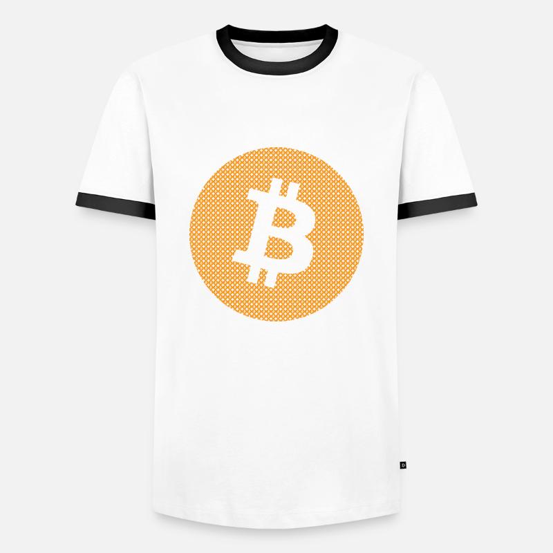 Bitcoin - Men's Ringer Shirt - white/black