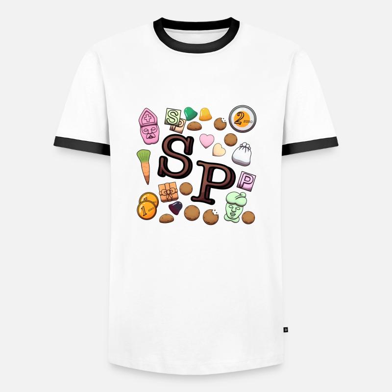 Sinterklaas Sweets - Men's Ringer Shirt - white/black