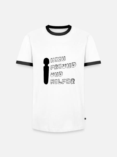 Toy - Männer Kontrast-T-Shirt - Weiß/Schwarz