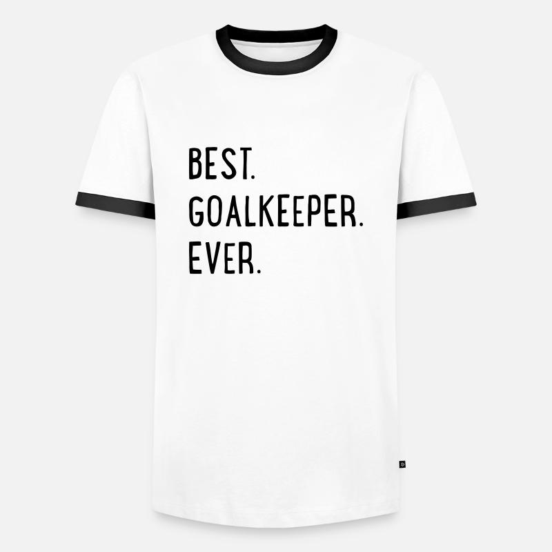 Goalkeeper - Men's Ringer Shirt - white/black