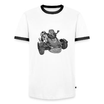 Spyder noir - T-shirt contrasté Homme - blanc/noir - Devant - AI Model Female 172 light (172cm) & AI Model Male 178 dark (178cm)
