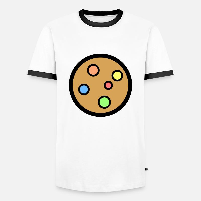 Biscuit - Men's Ringer Shirt - white/black