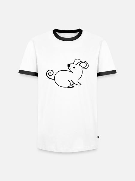 Mouse - Men's Ringer Shirt - white/black