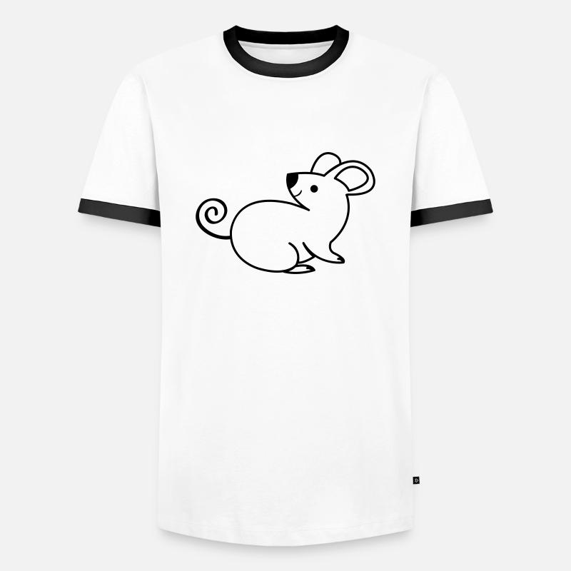 Mouse - Men's Ringer Shirt - white/black