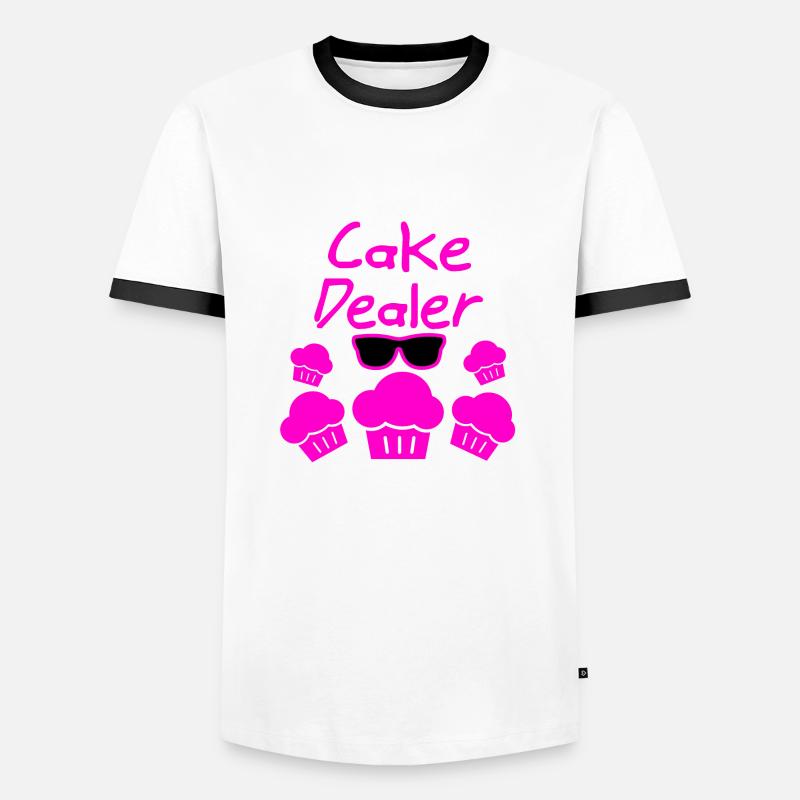 Cake - Men's Ringer Shirt - white/black