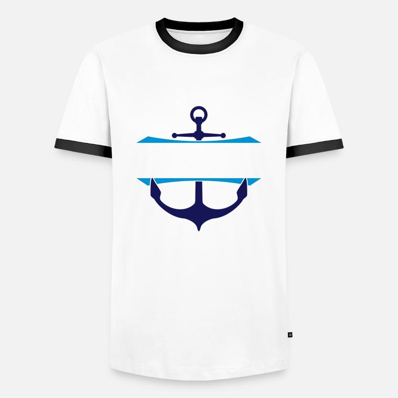 Insert anchor text - Men's Ringer Shirt - white/black