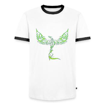 Adler-Adler-Adler-Adler-Vogel-Vogel - Männer Kontrast-T-Shirt - Weiß/Schwarz - Vorne - AI Model Female 172 light (172cm) & AI Model Male 178 dark (178cm)