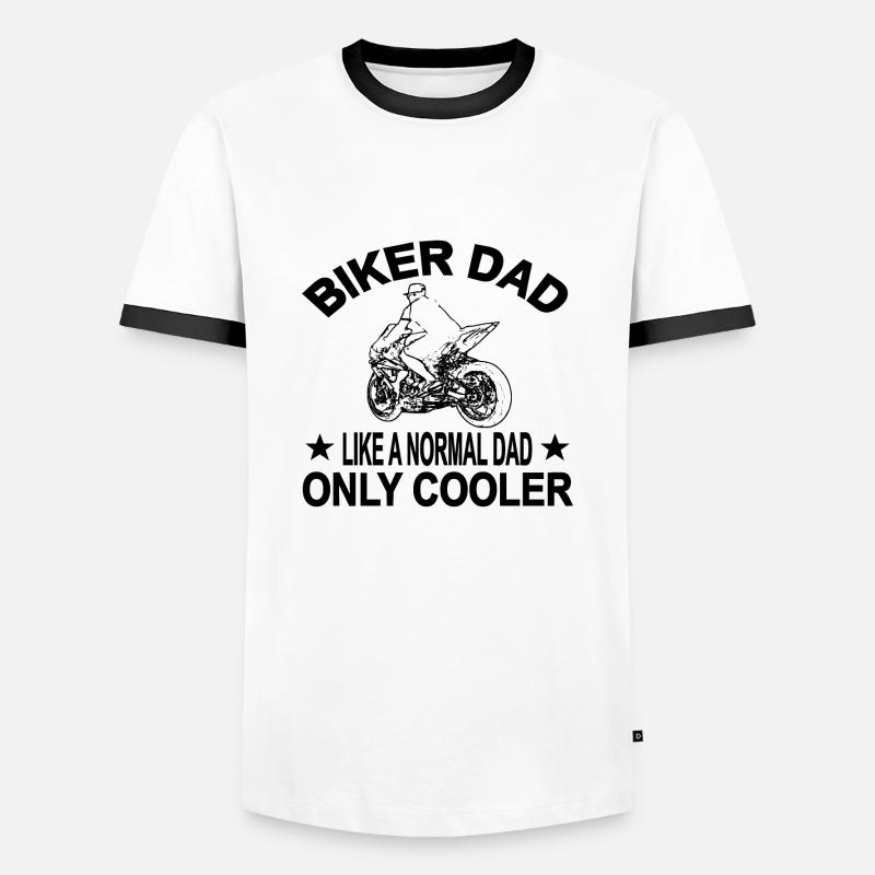Motorrad - Männer Kontrast-T-Shirt - Weiß/Schwarz