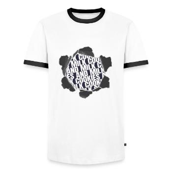 chef evolution tshirts lovers sweet jokes - Men's Ringer Shirt - white/black - Front - AI Model Female 172 light (172cm) & AI Model Male 178 dark (178cm)