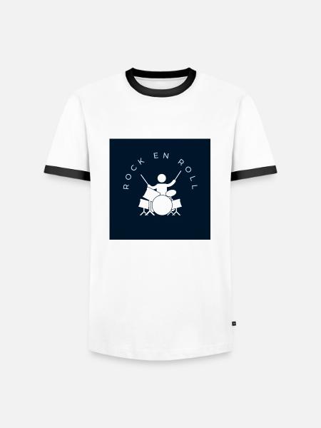 Klara - Männer Kontrast-T-Shirt - Weiß/Schwarz