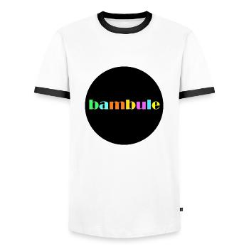 bambule - Männer Kontrast-T-Shirt - Weiß/Schwarz - Vorne - AI Model Female 172 light (172cm) & AI Model Male 178 dark (178cm)