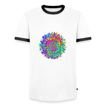 splish splash - Männer Kontrast-T-Shirt - Weiß/Schwarz - Vorne - AI Model Female 172 light (172cm) & AI Model Male 178 dark (178cm)