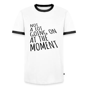 Il ne se passe pas grand-chose - T-shirt contrasté Homme - blanc/noir - Devant - AI Model Female 172 light (172cm) & AI Model Male 178 dark (178cm)