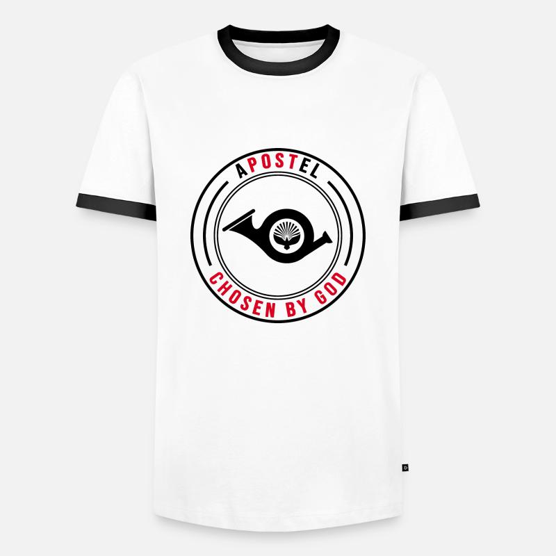 post briefträger postbote apostel - Männer Kontrast-T-Shirt - Weiß/Schwarz