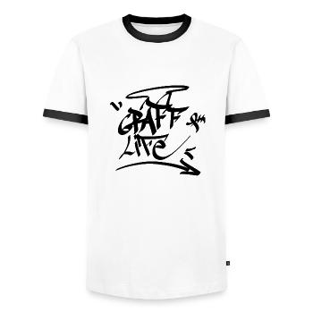 GRAFFITI LIFE - T-shirt contrasté Homme - blanc/noir - Devant - AI Model Female 172 light (172cm) & AI Model Male 178 dark (178cm)