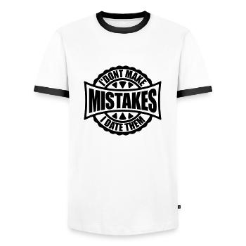 Date Erreurs Citation Logo - T-shirt contrasté Homme - blanc/noir - Devant - AI Model Female 172 light (172cm) & AI Model Male 178 dark (178cm)