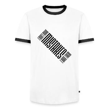 Date Erreurs Citation Logo - T-shirt contrasté Homme - blanc/noir - Devant - AI Model Female 172 light (172cm) & AI Model Male 178 dark (178cm)