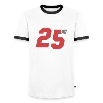 Erzurum - Männer Kontrast-T-Shirt - Weiß/Schwarz - Vorne - AI Model Female 172 light (172cm) & AI Model Male 178 dark (178cm)