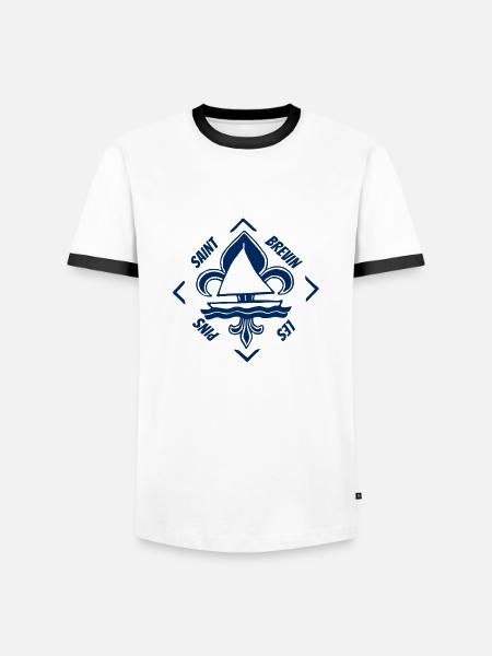 Saint Brevin les Pins Bretagne Vendée France - Men's Ringer Shirt - white/black