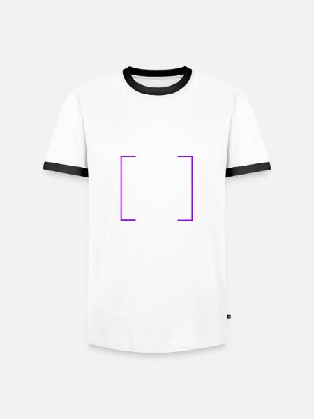 Buchstabe "S" - Männer Kontrast-T-Shirt - Weiß/Schwarz