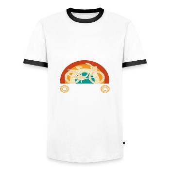 The Cycle of Life - Männer Kontrast-T-Shirt - Weiß/Schwarz - Vorne - AI Model Female 172 light (172cm) & AI Model Male 178 dark (178cm)