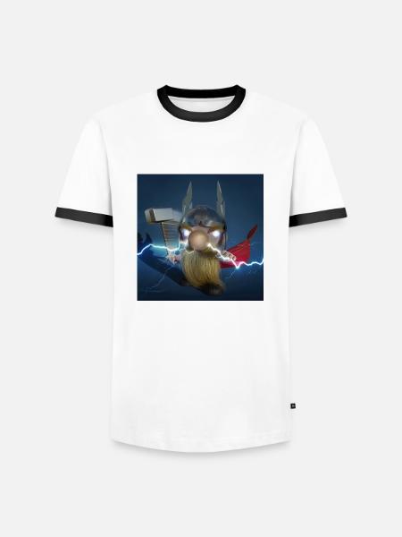 XList Viking God Thor - Men's Ringer Shirt - white/black