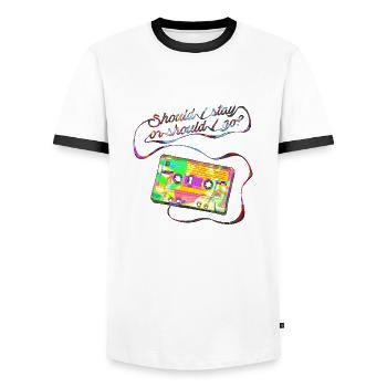 Eddie Munson Eleven - Männer Kontrast-T-Shirt - Weiß/Schwarz - Vorne - AI Model Female 172 light (172cm) & AI Model Male 178 dark (178cm)
