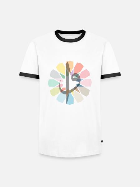 Elif Vav - Männer Kontrast-T-Shirt - Weiß/Schwarz