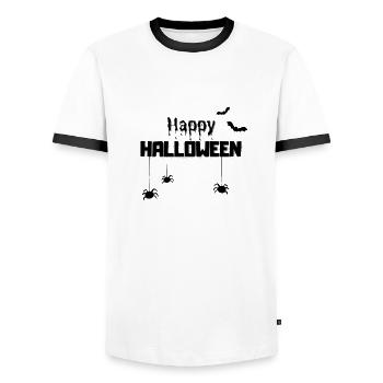 Happy Halloween - Men's Ringer Shirt - white/black - Front - AI Model Female 172 light (172cm) & AI Model Male 178 dark (178cm)