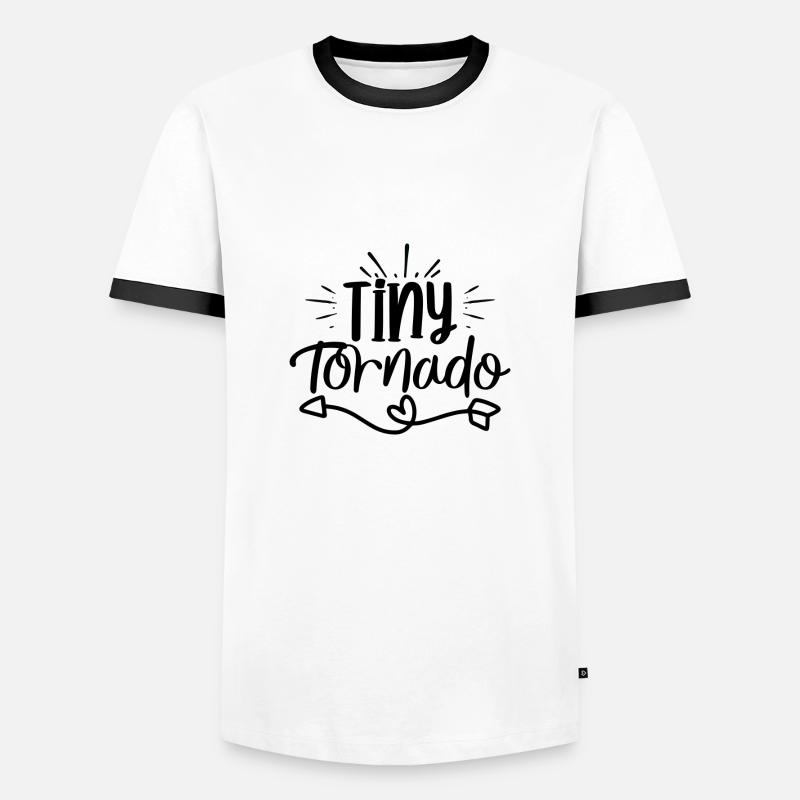 Tiny Tornado - Men's Ringer Shirt - white/black