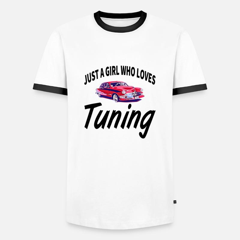 Auto - Männer Kontrast-T-Shirt - Weiß/Schwarz