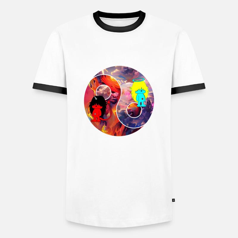 Impossible balance - Men's Ringer Shirt - white/black