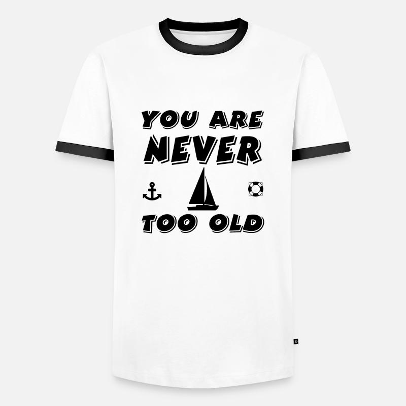 Sail - Men's Ringer Shirt - white/black