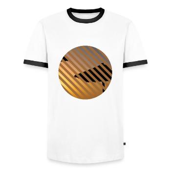 T-shirt Holiday Beach Holiday Summer Sun Cadeau - T-shirt contrasté Homme - blanc/noir - Devant - AI Model Female 172 light (172cm) & AI Model Male 178 dark (178cm)