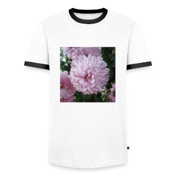 Pinkzen - T-shirt contrasté Homme - blanc/noir - Devant - AI Model Female 172 light (172cm) & AI Model Male 178 dark (178cm)
